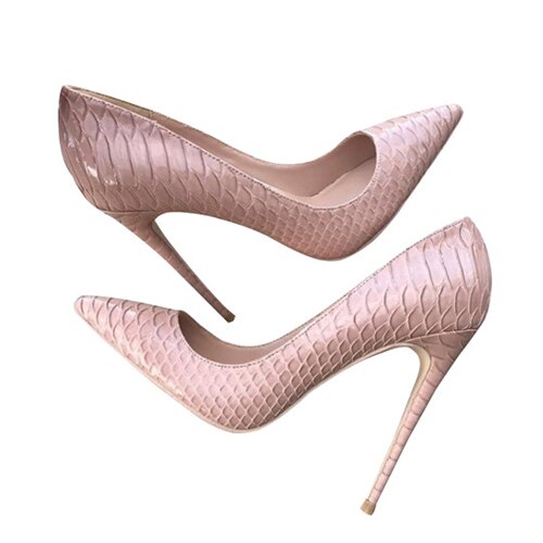 kamames heel Stilettos Black Apricot Printed Toe Women Shoes High Heel 10cm 8cm Party Shoes for Women Pumps YG022 ROVICHA