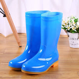kamames Rain Boots Women Non-slip Rain Boots Waterproof Shoes Overshoes Water Boots Fashion Plus Velvet Warm Women Work Shoes