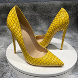 kamames Printed Toe Women Pumps Sexy Stiletto 12cm high heels Summer Wedding Party Woman Shoes QP118 ROVICIYA
