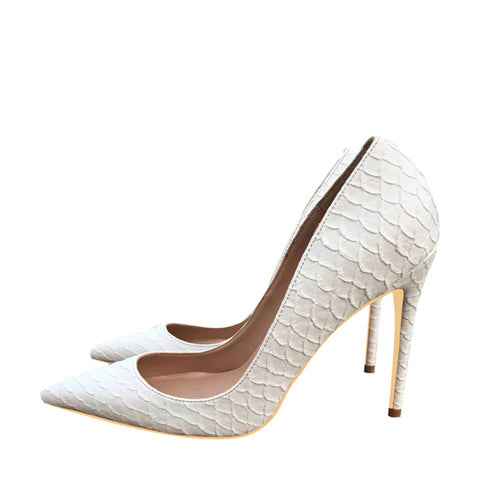 kamames Pumps Famous Brand Designer Shoes for Women Snake's Pattern Pointed Toe Sexy High Heels 12 cm plus size YG021 ROVICIYA