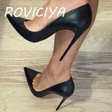 kamames pumps pointed toe 12cm high heels sexy shallow women shoes party evening shoes metal heel 10cm 8cm YG041 ROVICIYA