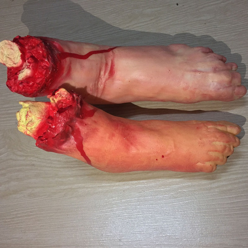 kamames Scary Fake Hand Finger Leg Foot Horror Props Bloody Hand Haunted House Party Decoration Halloween Accessories