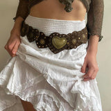 kamames Design Love Buckle Corns Can Adjust Leather Belt 2023 New Summer Waist Accessories