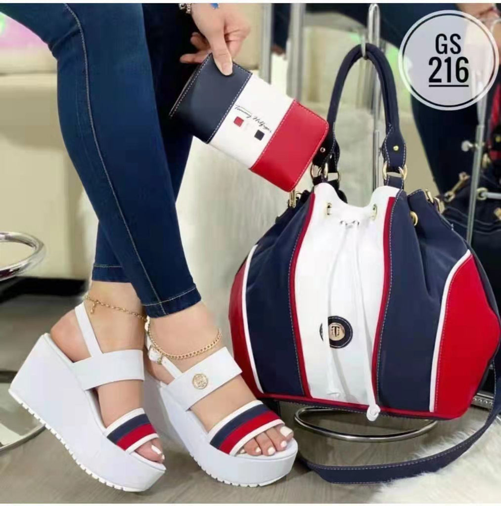 kamames Heel Sandals Summer 2024 New Thick-Soled Muffin Roman Shoes Students Korean Version Of Large Size Women's Shoes