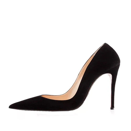 kamames flock pumps fashion high shoes 8cm 10cm 12cm pointed thin heel shallow shoes party shoes ladies shoes QKOU001 ROVICIYA