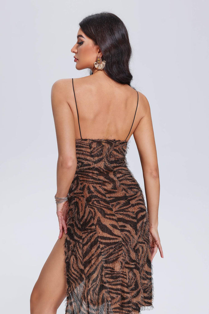 Kamames Didu Printed High Slit Dress