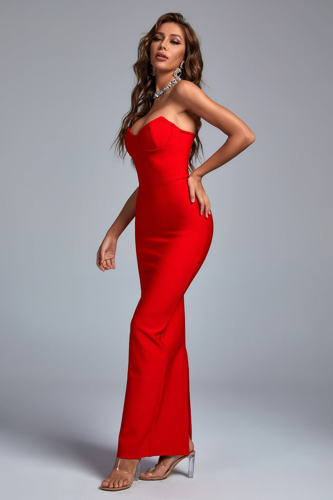 kamames Dotte Maxi Bandage Dress - Red