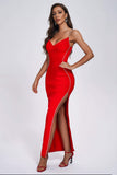 kamames Contrasting Diamonate Maxi Bandage Dress