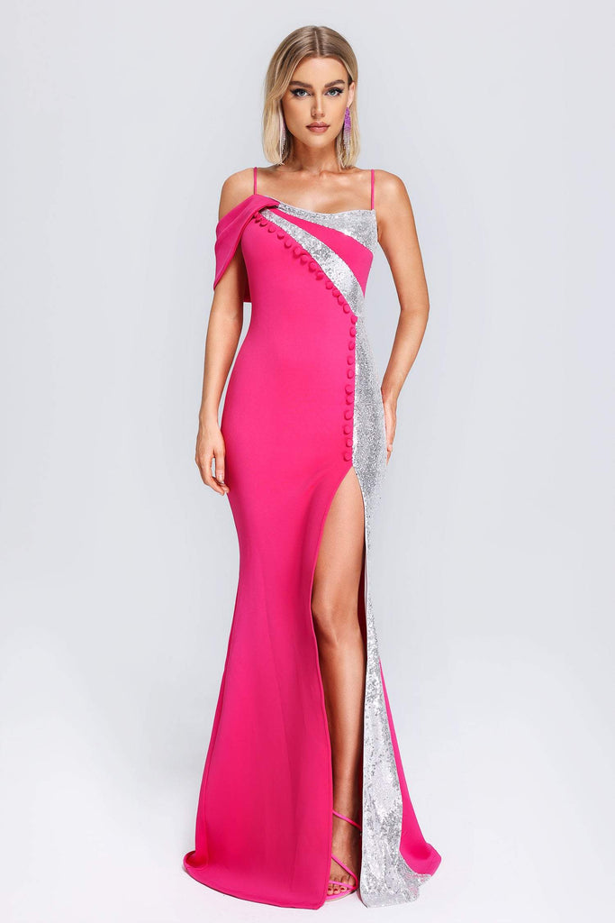 Kamames Selena High Slit Sequin Maxi Dress