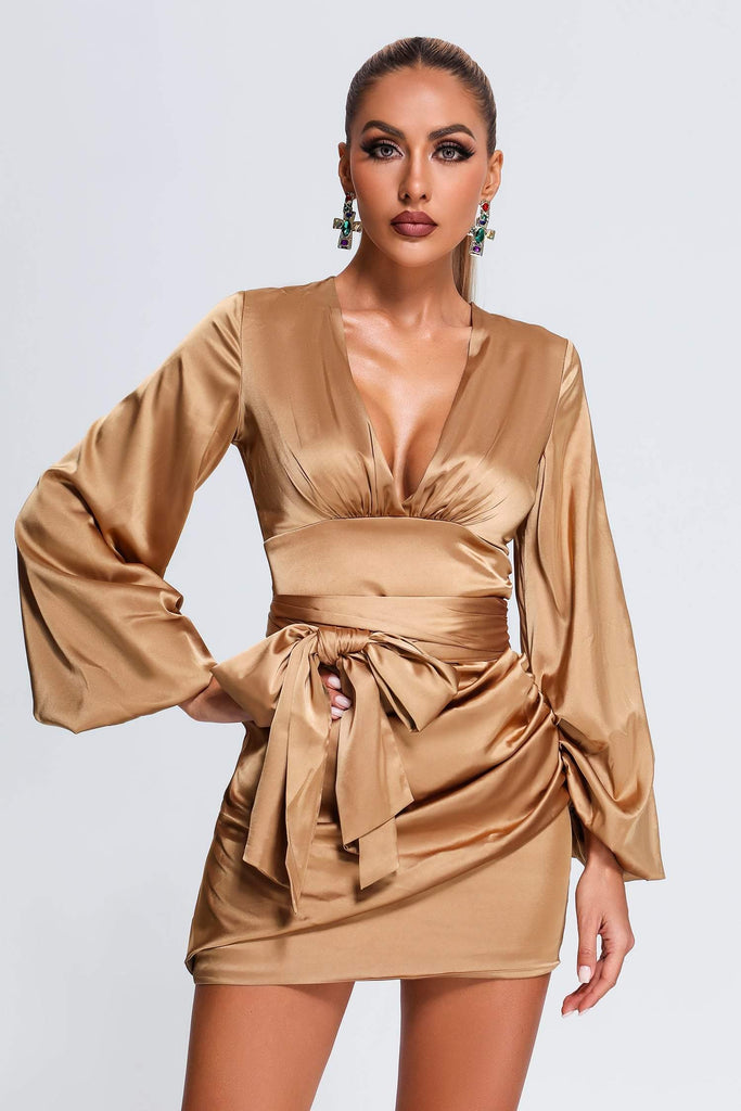 kamames Saliya Satin Mini Dress