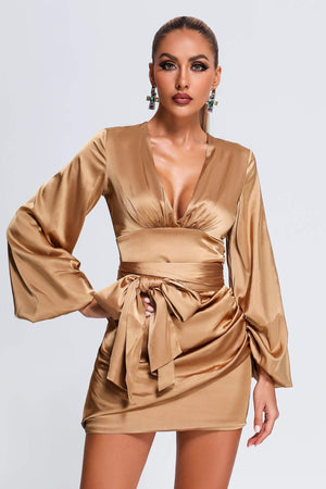kamames Saliya Satin Mini Dress