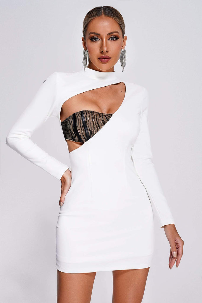 kamames Rora Lace Cutout Mini Dress