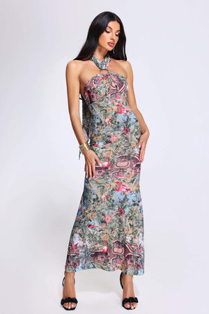kamames Prinsesa Halter Printed Dress
