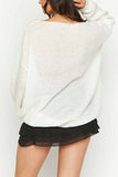 kamames Crew Neck Hollow Knitted Sweater
