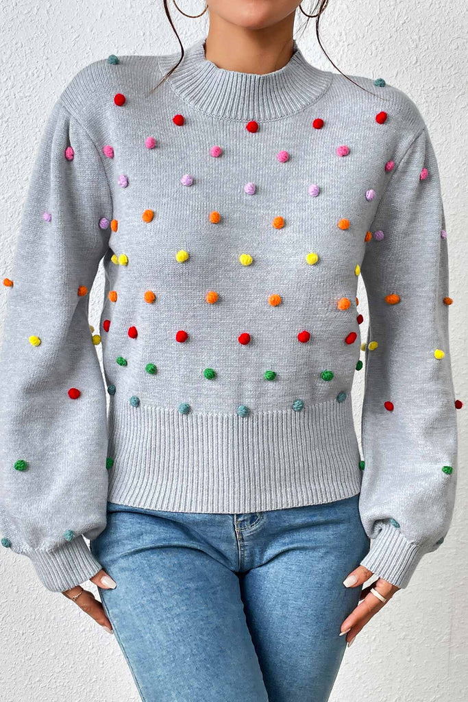 kamames Colorful Yarn Ball Pullover Sweater