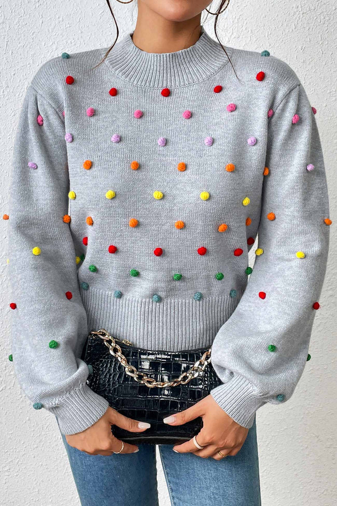 kamames Colorful Yarn Ball Pullover Sweater