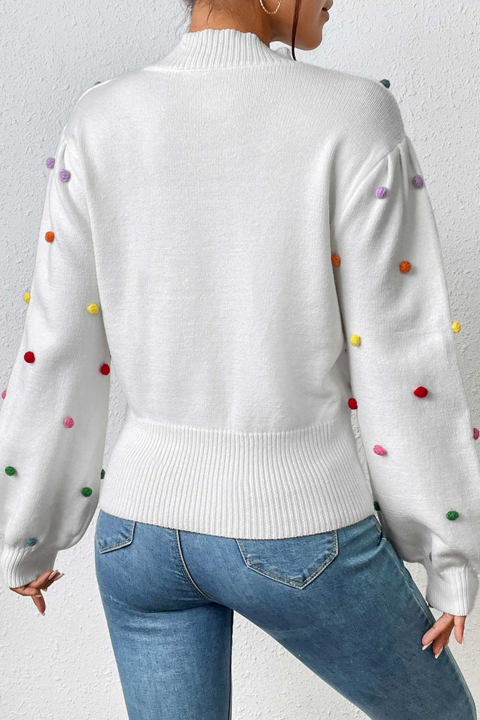 kamames Colorful Yarn Ball Pullover Sweater