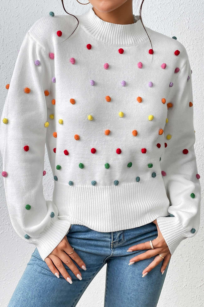 kamames Colorful Yarn Ball Pullover Sweater