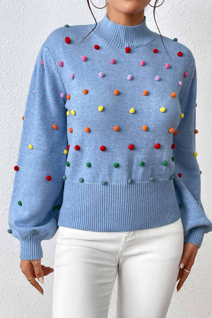 kamames Colorful Yarn Ball Pullover Sweater