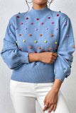 kamames Colorful Yarn Ball Pullover Sweater