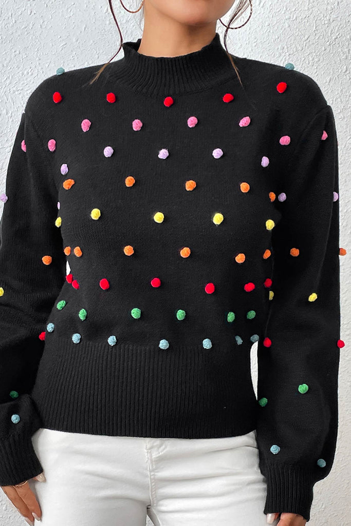 kamames Colorful Yarn Ball Pullover Sweater