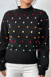 kamames Colorful Yarn Ball Pullover Sweater