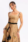 kamames Coral Print Midi Dress