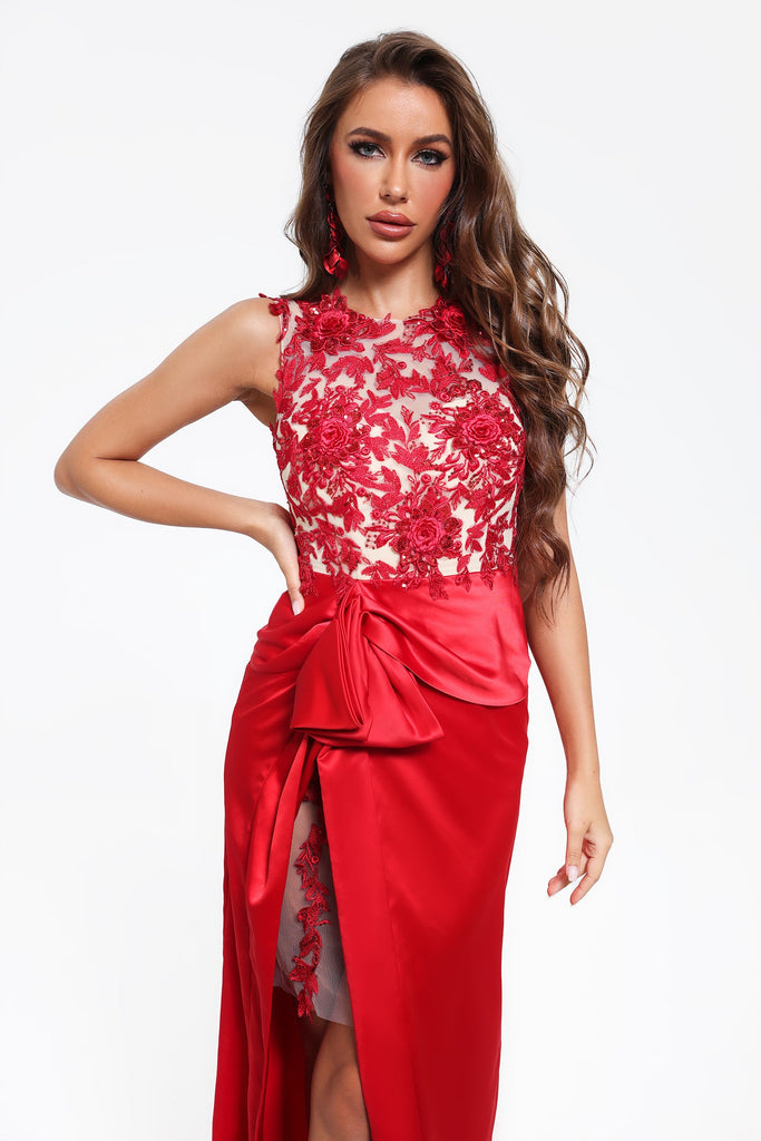 kamames Eve Floral Lace Bowknot Dress