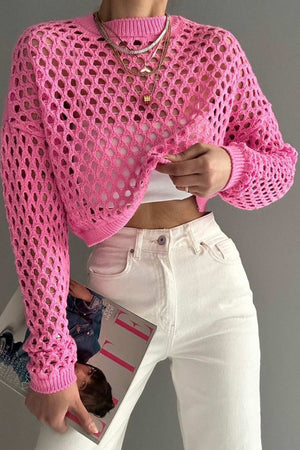 kamames Hollow Out Cover-up Sweater