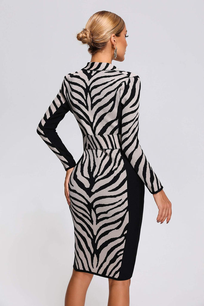 kamames Hayden Zipper Midi Bandage Dress