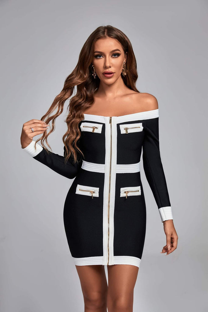 kamames Duka Off Shoulder Mini Bandage Dress