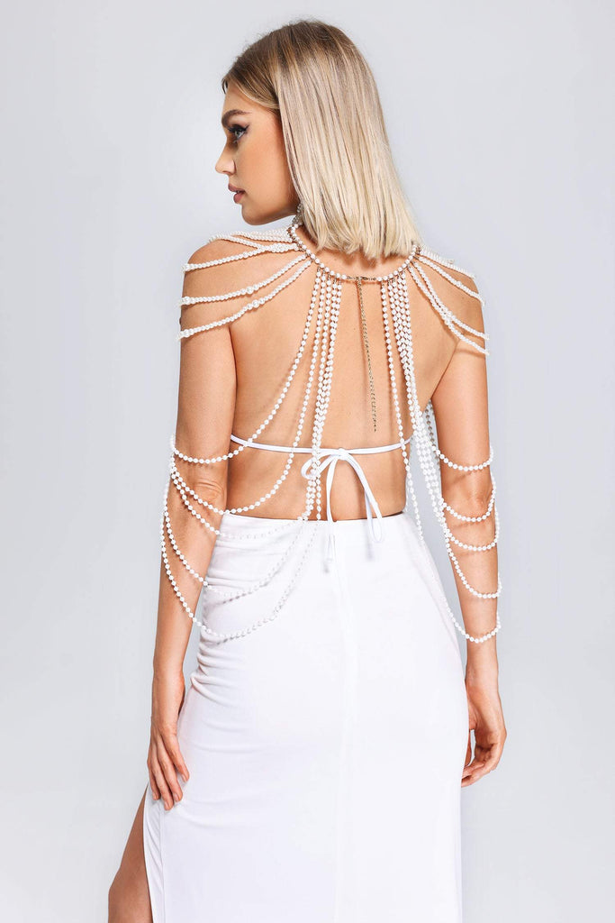 kamames Dinah Pearl Chains Collar