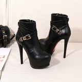 kamames kamames 2023 New Fashion Super High Heels With Side Zipper Waterproof Platform Ankle Boots Women's Singles Shoes 2331-2