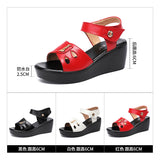 kamames Summer New Soft Heel Sandals Women's Muffin Thick-Soled Waterproof Platform Heels Large Size 41-43 Women's Shoes