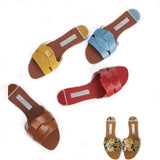 kamames Brand ZARZ Transparent Flat Slippers For Women 2022 Summer New Leather Cross Decoration Women's Sandals Woman Shoes Plus Size 41