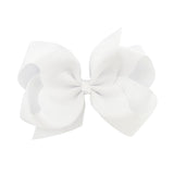 6 Inch Big Grosgrain Ribbon Solid Hair Bows With Clips Girls Kids Hair Clips Headwear Boutique Hair Accessories