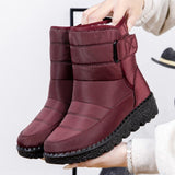 kamames Women Boots Mid-Calf Winter Shoes For Women Snow Boots Casual Watarproof Platform Heels Botas Mujer 2022 New Winter Boots Female