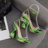 kamames Heels Women's Shoes Spot Waterproof Table Purple Large Size With High-Heeled Sandals