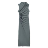 kamames New Pleated Trim Sleeveless Flute Dress 3152200