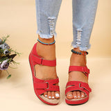 kamames Summer New Retro Women's Sandals Car Line Hole Shoes Large Round Head Slope Heel Comfort