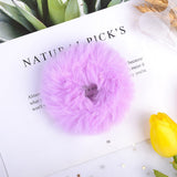 2022 New Winter Plush Scrunchies Women Girls Imitation Mink Elastic Hair Rubber Bands Accessories Tie Hair Ring Holder Headdress