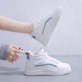 kamames Shoes for Women 2022 Winter Warm Plush Sneakers Women Lace-up High Top White Shoes Ladies Platform Shoes Zapatos De Mujer