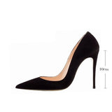 kamames Women Pumps for Wedding Shoes Pointed Toe Sexy High Heels Shoes 12 cm 10 cm Stilettos Red Black plus size 33-45 RM001 ROVICIYA