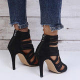 kamames Summer New European And American Women's Shoes 36-43 Fashion Temperament Rear Zipper Stiletto High Heels Women