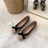 kamames And Luxurious French Women's Shoes Flat-Soled Fairy Design Single Shoes Female Minority Square Head Retro Soft Leather With A Foot On Grandma's Shoes