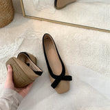 kamames And Luxurious French Women's Shoes Flat-Soled Fairy Design Single Shoes Female Minority Square Head Retro Soft Leather With A Foot On Grandma's Shoes