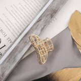 New Women Girls Cute Heart Hollow Geometric Gold Alloy Hair Claws Sweet Headband Hair Clips Hairpins Fashion Hair Accessories