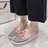 kamames Ladies' Casual Shoes 2023 Summer New Shallow-Mouthed One-Foot Love Shoes Korean Version Of Diamond Sneakers