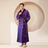 Ultra-Soft, Quick-Dry Flannel Bathrobe for Couples - Extra Long & Thick, Absorbent, Loose Fit with Pockets - Perfect for Home, Spa, and Hotel Use