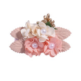 New Girls Cute Flower Petals Hairpins Sweet Pearl Chiffon Hair Decorate Headwear Hair Clips Barrettes Kids Hair Accessories Gift